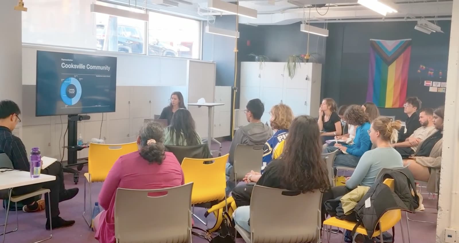 A presentation on the Cooksville community to the design cohort