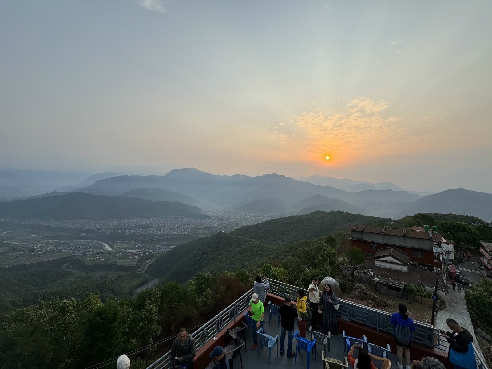 Sunset over the Pokhara valley